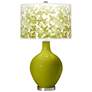 Olive Green Mosaic Giclee Ovo Table Lamp
