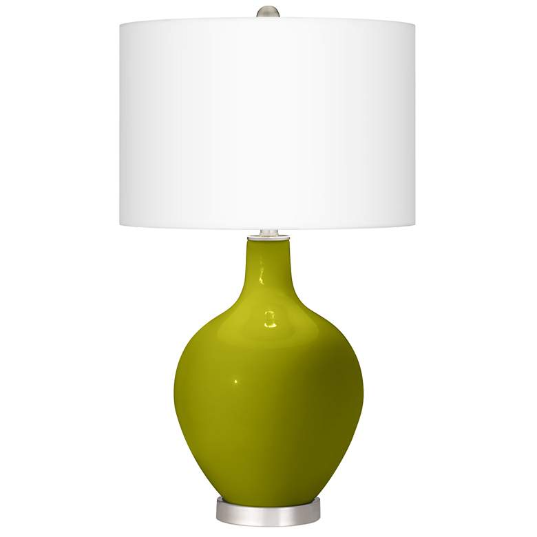 Image 2 Olive Green Ovo Table Lamp With Dimmer