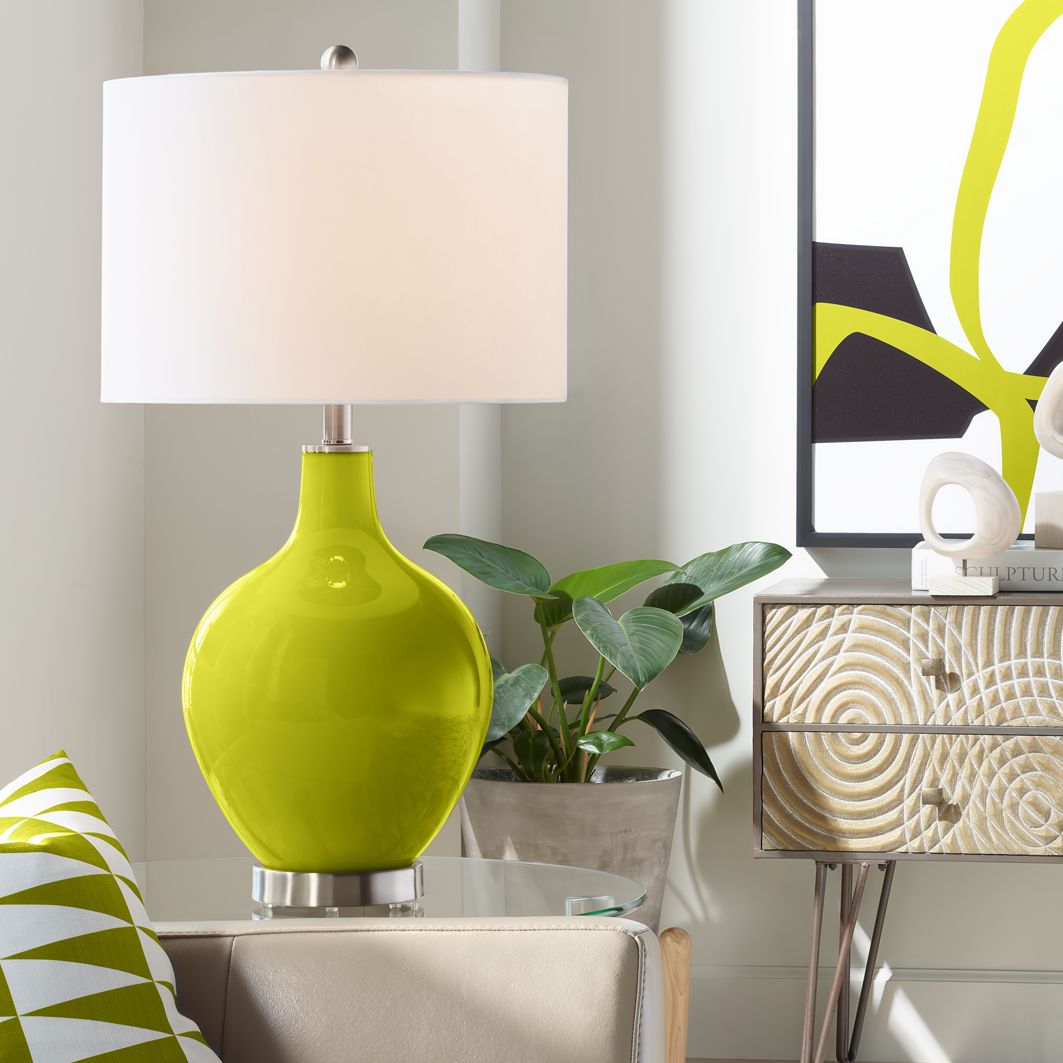 olive green bedside lamps