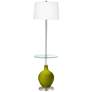 Olive Green Ovo Tray Table Floor Lamp