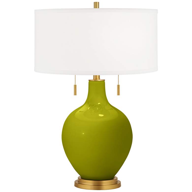 Image 1 Olive Green Toby Brass Accents Table Lamp