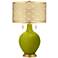 Olive Green Toby Brass Metal Shade Table Lamp