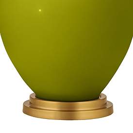 Image3 of Olive Green Toby Brass Metal Shade Table Lamp more views