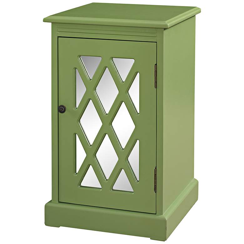 Image 1 Olive Mirrored Chippendale Accent Table.