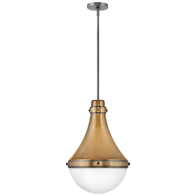 Image 5 Oliver 14 1/4" Wide Heritage Brass Pendant Light more views