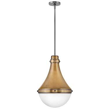 Oliver 14 1/4" Wide Heritage Brass Pendant Light