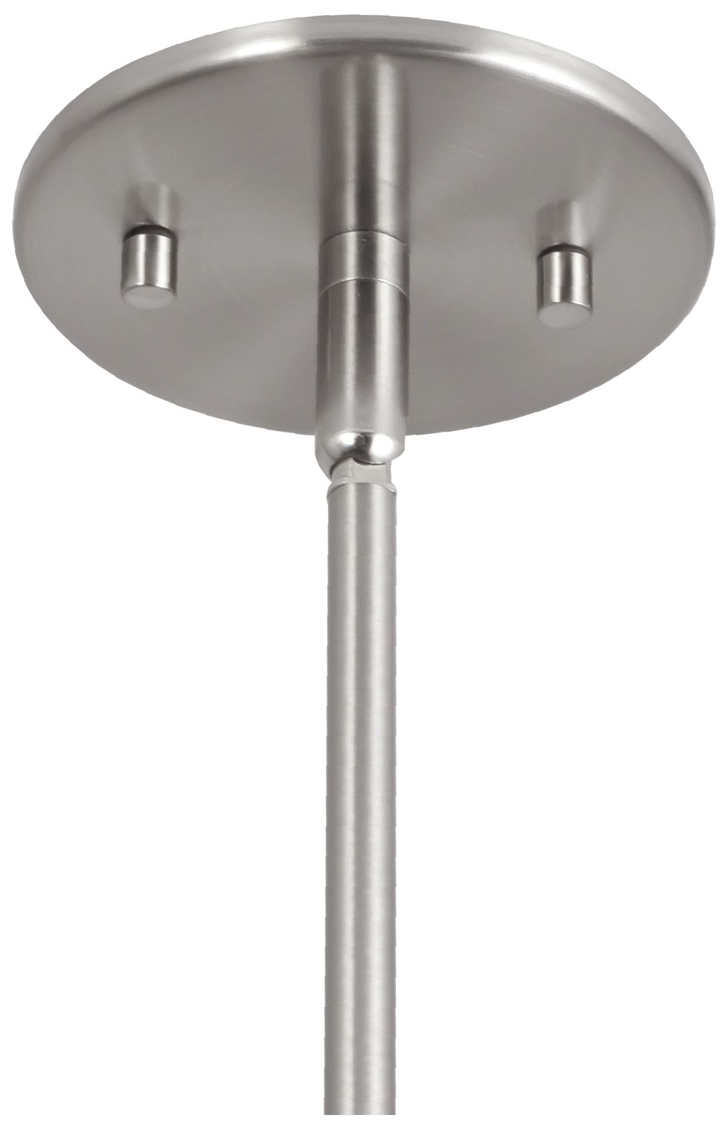 Image 4 Oliver 18-in Brushed Nickel Pendant with White Linen Shade more views