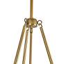 6_Oliver 18" Wide Aged Gold Pendant Light w/ White Linen Shade more views