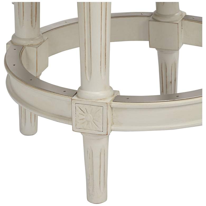 Image 3 Oliver 24 1/2" Cream Fabric Backless Swivel Counter Stools Set of 2 more views