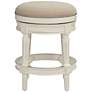 7_Oliver 24 1/2" Cream Fabric Backless Swivel Counter Stools Set of 2 more views