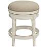 7_Oliver 24 1/2" Cream Fabric Backless Swivel Seat Counter Stool more views