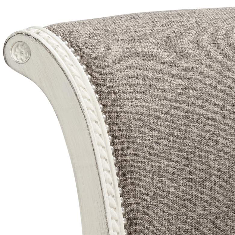 Image 4 Oliver 24 1/2" Pewter and White Traditional Swivel Counter Stool more views