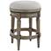 Oliver 26 1/2" Ash Gray Fabric Swivel Counter Stool