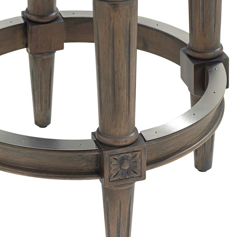 Image 5 Oliver 26 1/2" Ash Gray Fabric Swivel Counter Stool more views