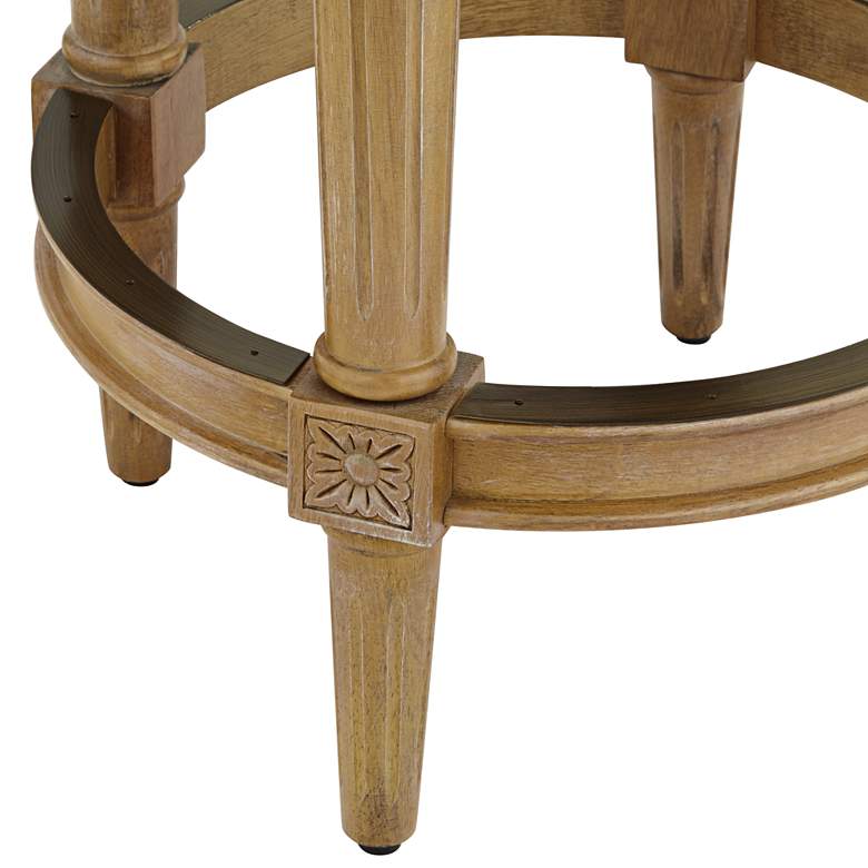 Image 4 Oliver 26 1/2" Weathered Oak Swivel Counter Stool more views