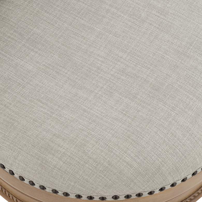 Image 5 Oliver 26 1/4" High Sand Fabric Scroll Back Swivel Counter Stool more views