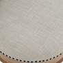 5_Oliver 26 1/4" High Sand Fabric Scroll Back Swivel Counter Stool more views