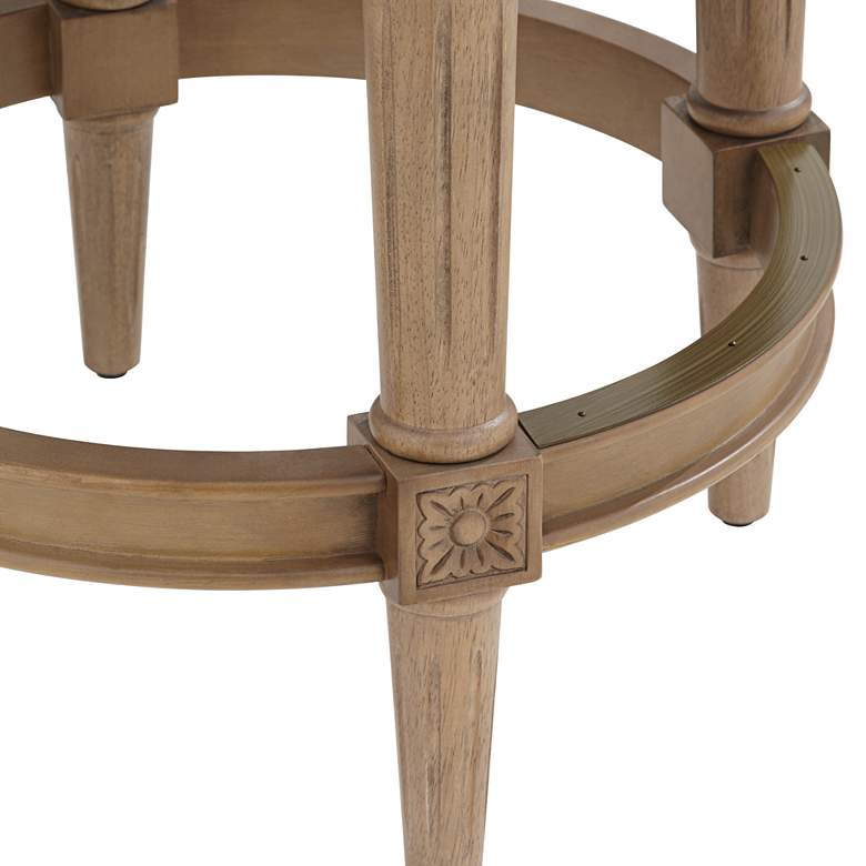 Image 6 Oliver 26 1/4" High Sand Fabric Scroll Back Swivel Counter Stool more views