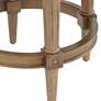6_Oliver 26 1/4" High Sand Fabric Scroll Back Swivel Counter Stool more views