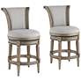 1_Oliver 26" Ash Gray Fabric Swivel Counter Stools Set of 2
