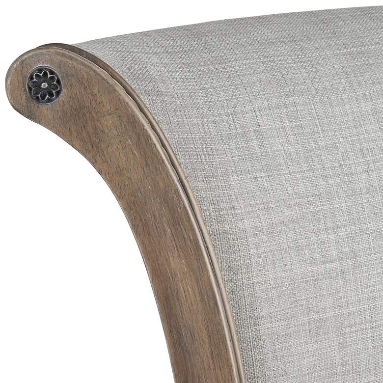 Image 3 Oliver 26" Ash Gray Fabric Swivel Counter Stools Set of 2 more views