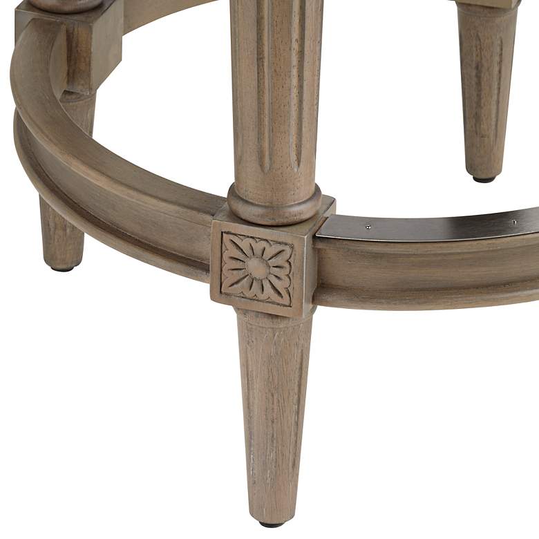 Image 5 Oliver 26" Ash Gray Fabric Swivel Counter Stools Set of 2 more views