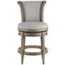 6_Oliver 26" Ash Gray Fabric Swivel Counter Stools Set of 2 more views