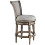 7_Oliver 26" Ash Gray Fabric Swivel Counter Stools Set of 2 more views
