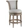2_Oliver 26" High Ash Gray and Oak Traditional Swivel Counter Stool
