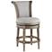 Oliver 26" High Ash Gray and Oak Traditional Swivel Counter Stool