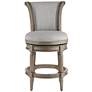 7_Oliver 26" High Ash Gray and Oak Traditional Swivel Counter Stool more views