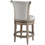 Oliver 26" High Ash Gray and Oak Traditional Swivel Counter Stool