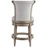 Oliver 26" High Ash Gray and Oak Traditional Swivel Counter Stool