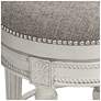 Oliver 26" Pewter Fabric Vintage Gray Swivel Counter Stool