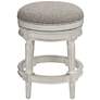 6_Oliver 26" Pewter Gray Fabric Backless Swivel Counter Stools Set of 2 more views