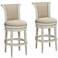 Oliver 30 1/2" Cream Fabric Swivel Bar Stools Set of 2