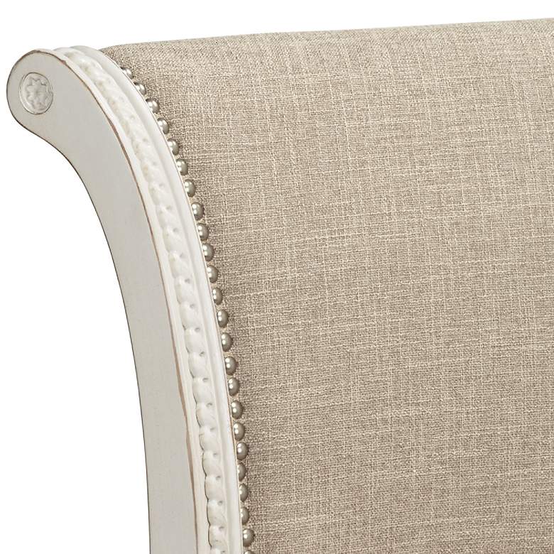 Image 2 Oliver 30 1/2" Cream Fabric Swivel Bar Stools Set of 2 more views