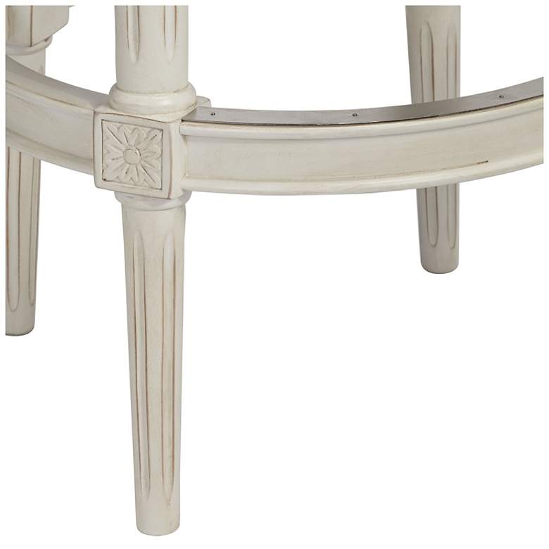 Image 4 Oliver 30 1/2" Cream Fabric Swivel Bar Stools Set of 2 more views