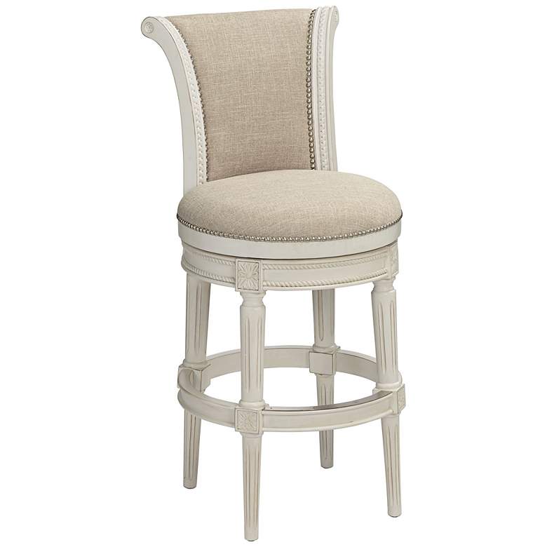 Image 6 Oliver 30 1/2" Cream Fabric Swivel Bar Stools Set of 2 more views
