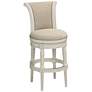 6_Oliver 30 1/2" Cream Fabric Swivel Bar Stools Set of 2 more views