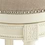 2_Oliver 30 1/2" Erin Cream Fabric Backless Swivel Bar Stools Set of 2 more views