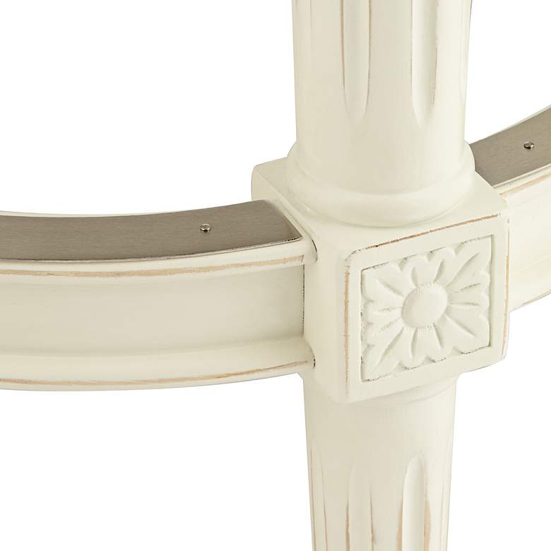 Image 3 Oliver 30 1/2" Erin Cream Fabric Backless Swivel Bar Stools Set of 2 more views