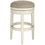 5_Oliver 30 1/2" Erin Cream Fabric Backless Swivel Bar Stools Set of 2 more views