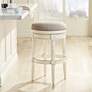 7_Oliver 30 1/2" Erin Cream Fabric Backless Swivel Bar Stools Set of 2 more views