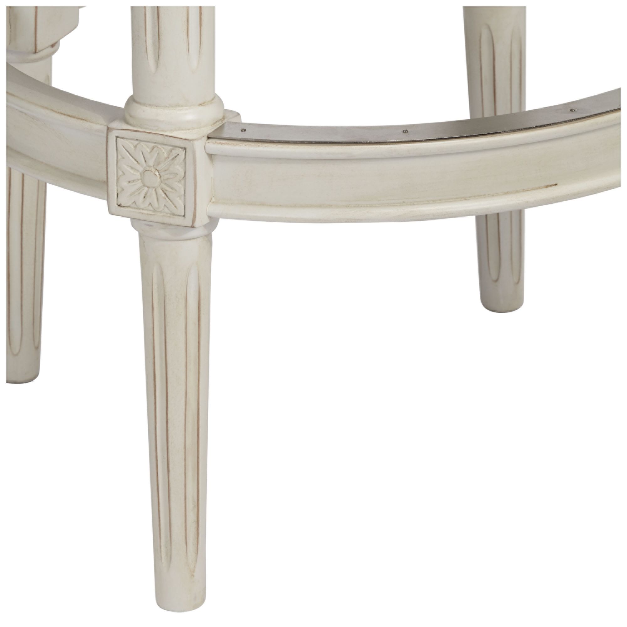 Image 4 Oliver 30 1/2" Cream Fabric Swivel Bar Stools Set of 2 more views