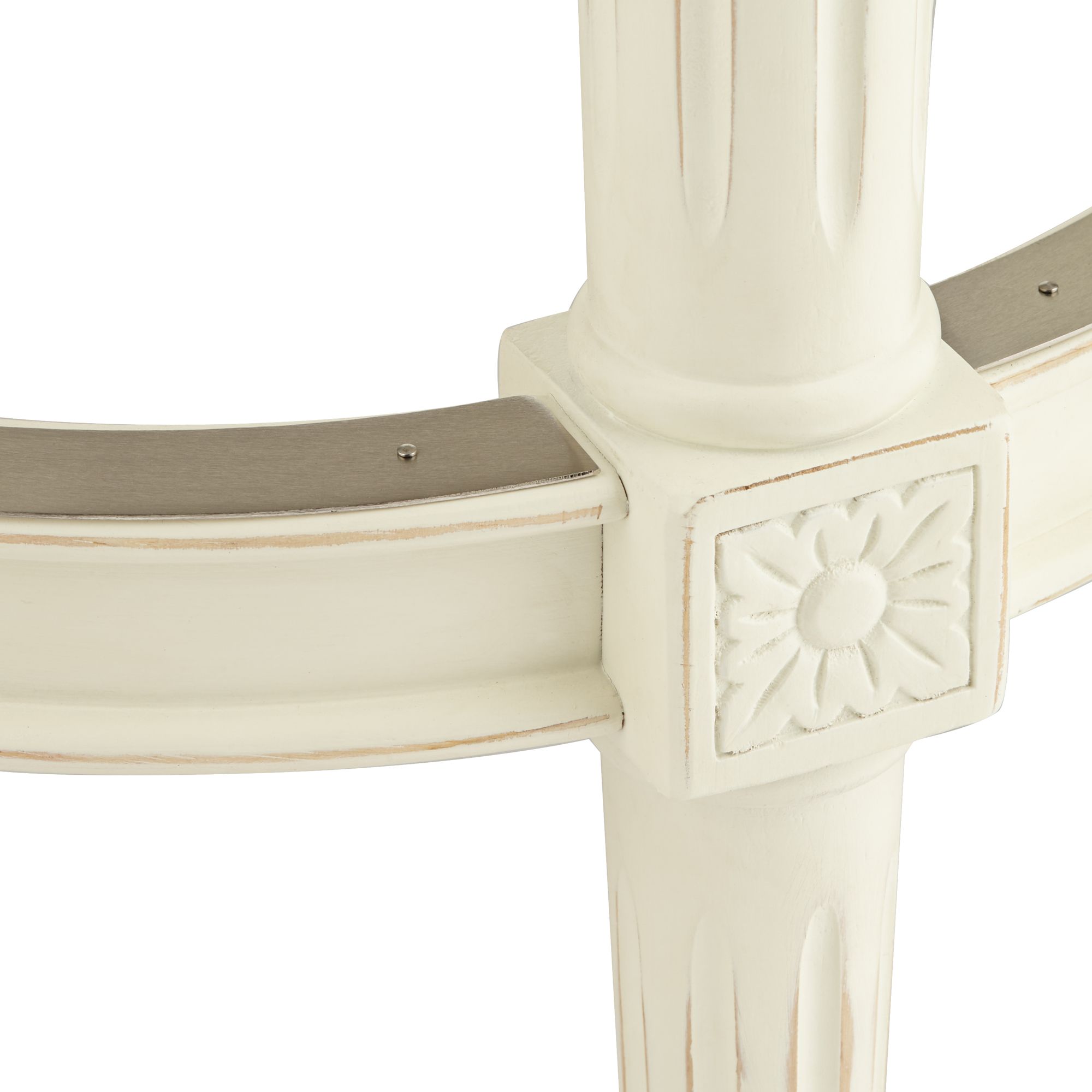 Image 3 Oliver 30 1/2" Erin Cream Fabric Backless Swivel Bar Stools Set of 2 more views
