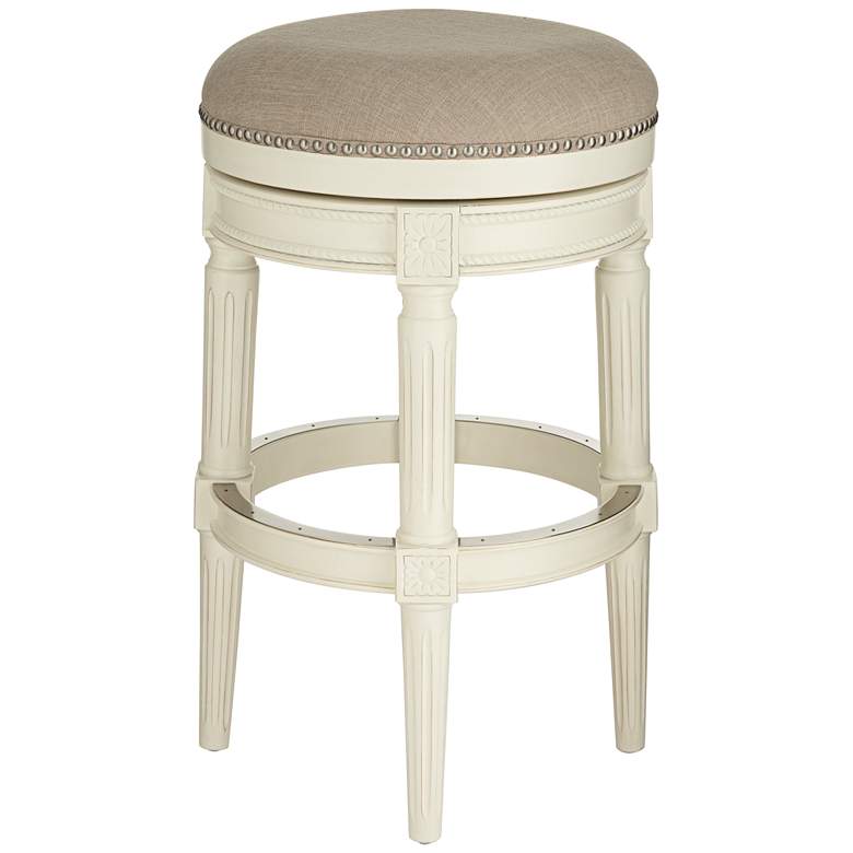 Image 6 Oliver 30 1/2 inch Erin Cream Swivel Barstool more views