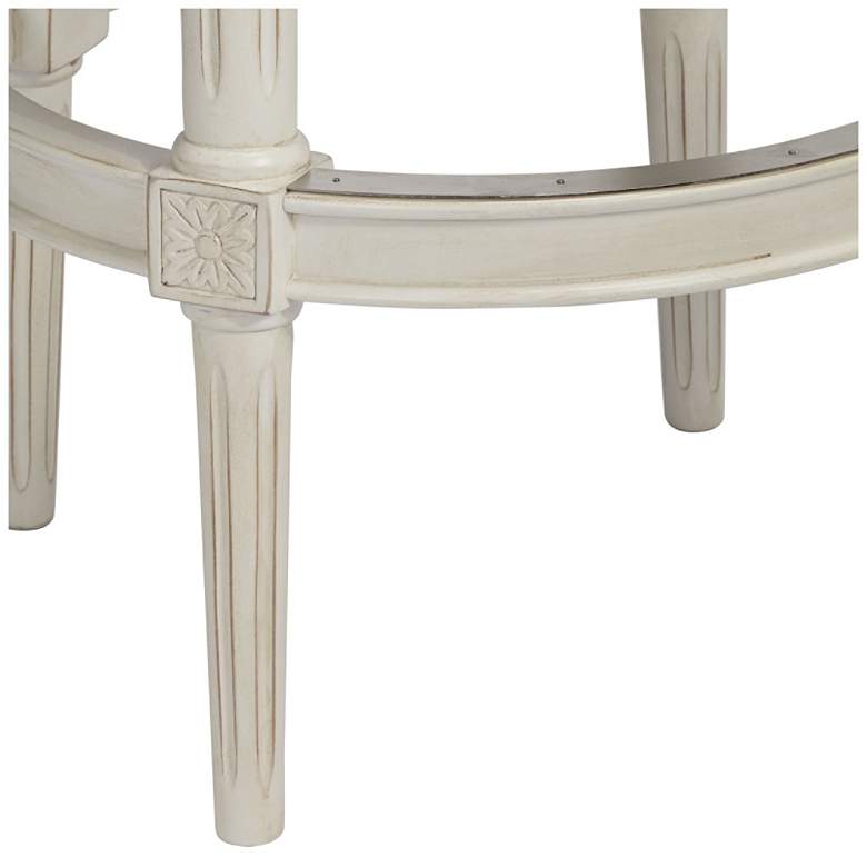 Image 5 Oliver 30 1/2" High Cream Fabric Scroll Back Swivel Bar Stool more views