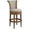 Oliver 30 1/2" High Sand Fabric Scroll Back Swivel Bar Stool