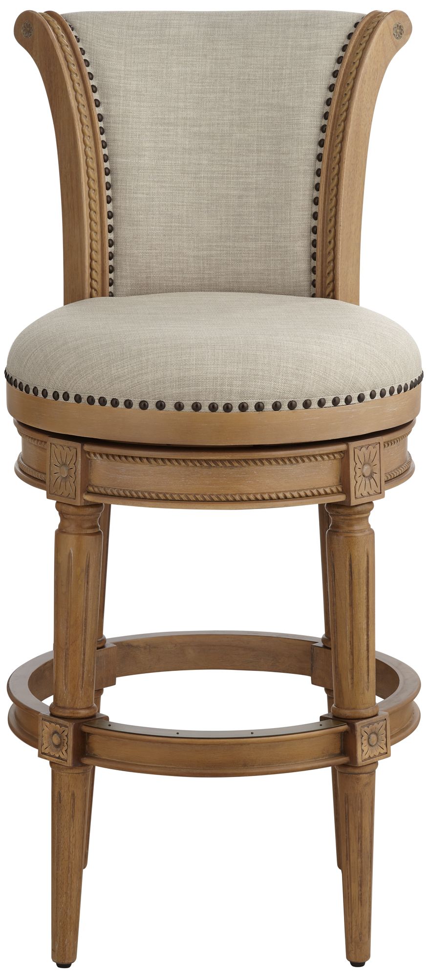 Image 6 Oliver 30 1/2" Sand Fabric Swivel Bar Stools Set of 2 more views